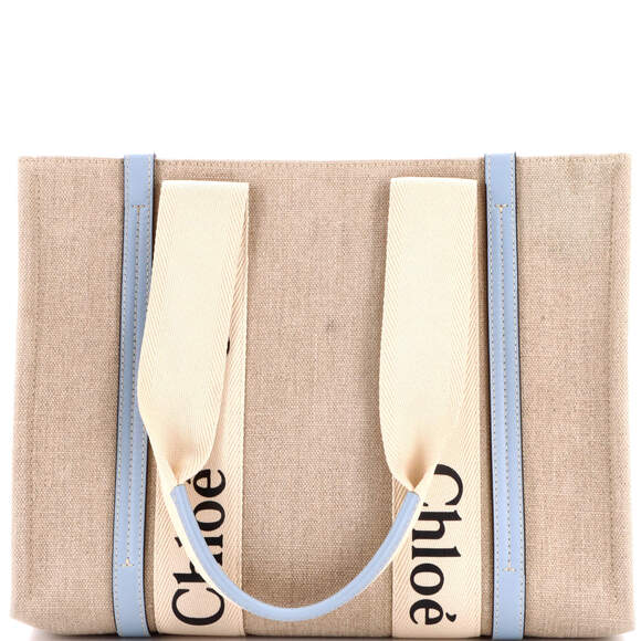 Chloe Medium Woody Tote Canvas with Leather